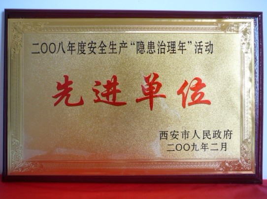 2009年2月，被西安市人民当驹炖为2008年度安全出产“隐患治理年”活动先进单元